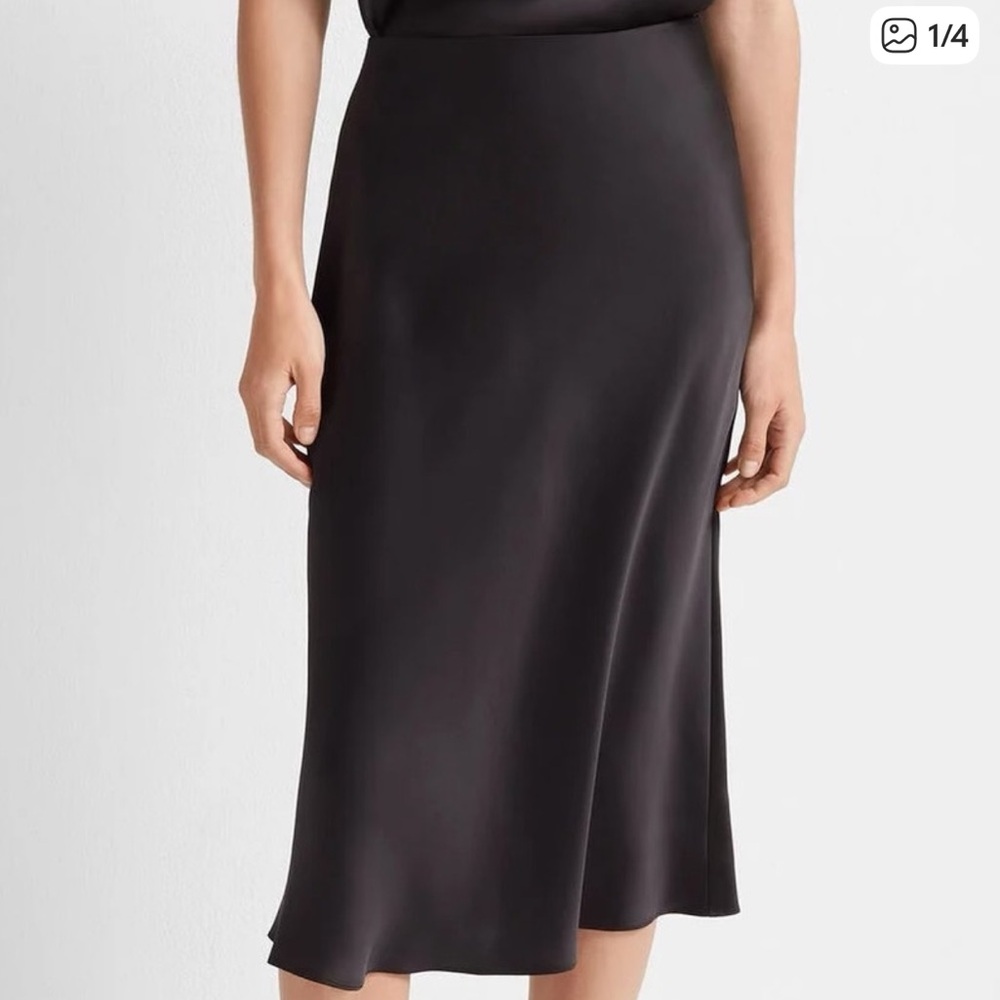 Trycia satin slip skirt midi
